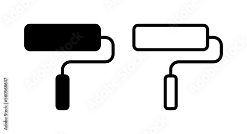 Paint icon vector illustration. paint brush sign and symbol. paint roller icon vector