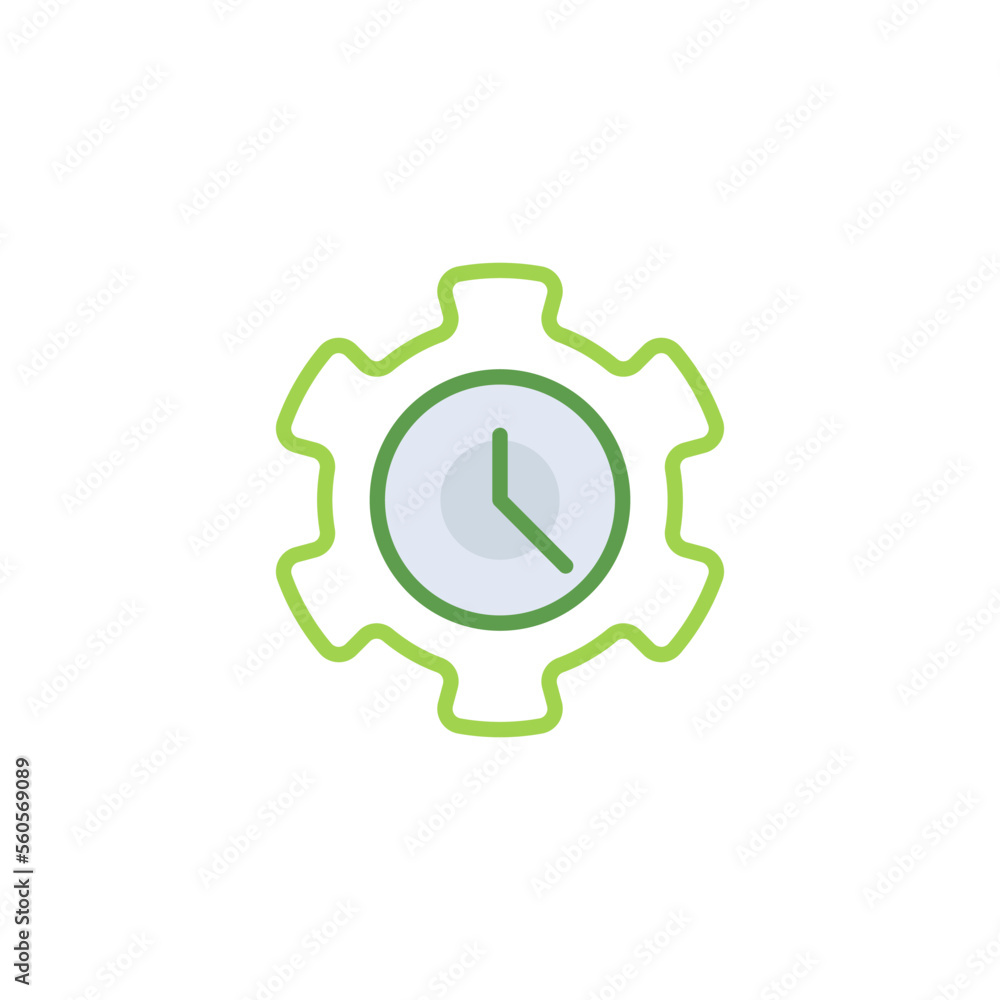 Time Management business icon with green duotone style. Corporate, currency, database, development, discover, document, e commerce. Vector illustration Time Management business icon with green duotone style. Corporate, currency, database, development, discover, document, e commerce. Vector illustration
