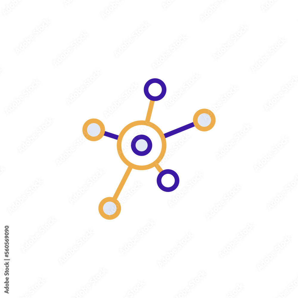 Connection business icon with purple and orange duotone style. Corporate, currency, database, development, discover, document, e commerce. Vector illustration Connection business icon with purple and orange duotone style. Corporate, currency, database, development, discover, document, e commerce. Vector illustration
