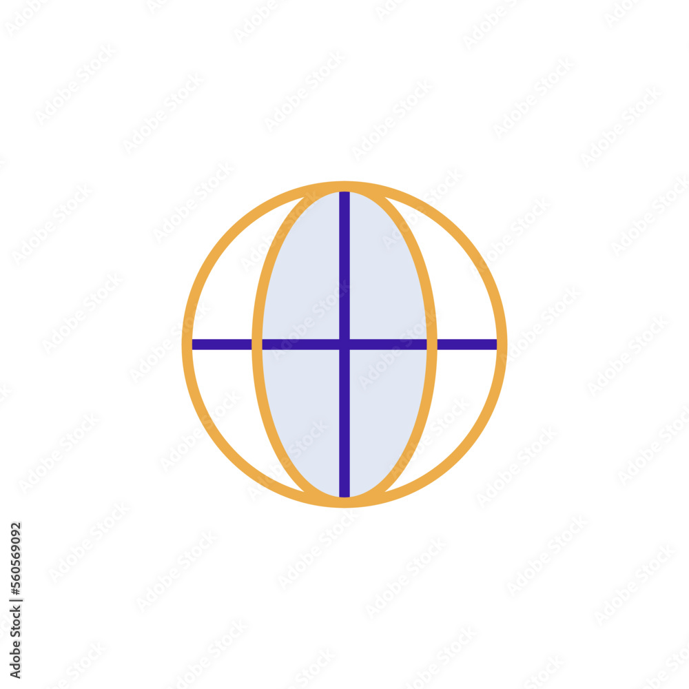 Worldwide business icon with purple and orange duotone style. Corporate, currency, database, development, discover, document, e commerce. Vector illustration Worldwide business icon with purple and orange duotone style. Corporate, currency, database, development, discover, document, e commerce. Vector illustration