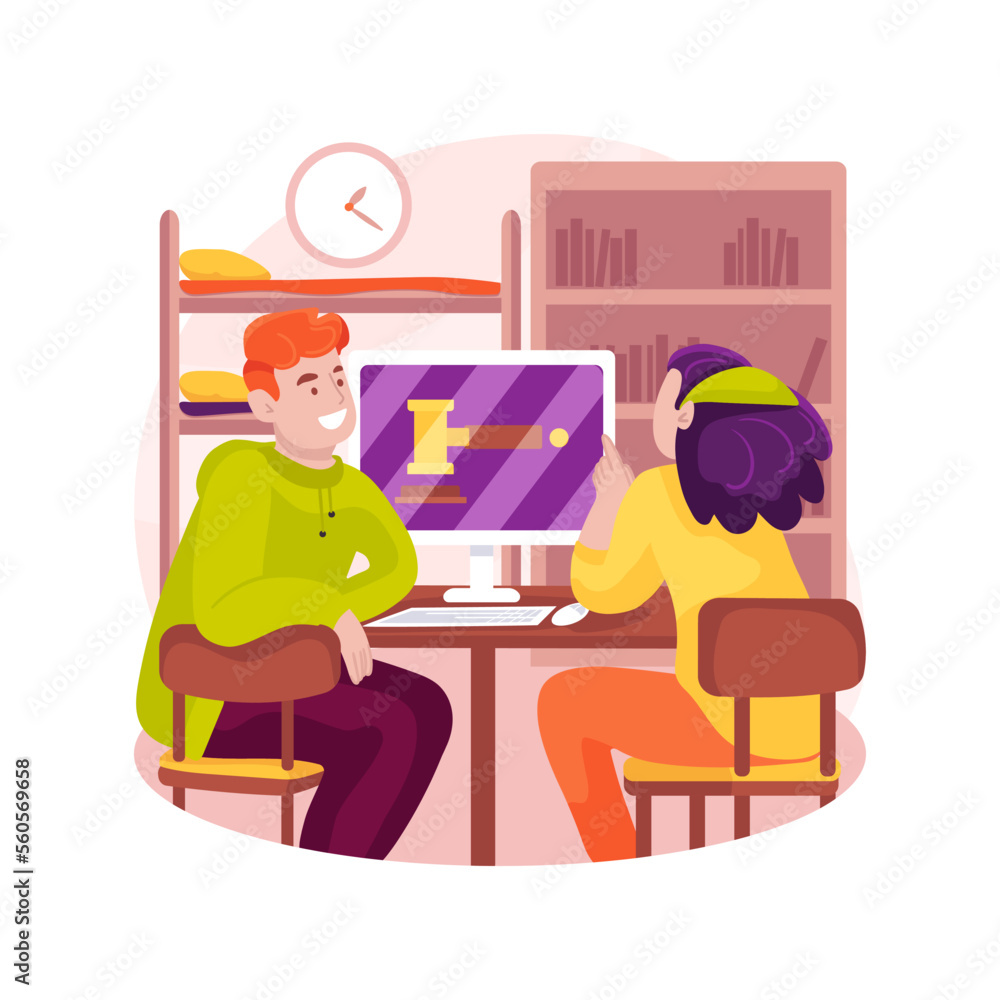 Campus life isolated cartoon vector illustration. Campus life isolated cartoon vector illustration.