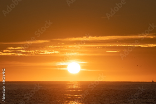 Sunrise in Nerja in Malaga in Spain in autumn 2022. © martinscphoto