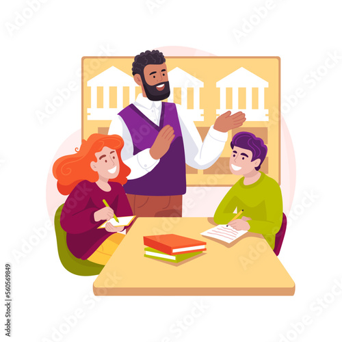 Learning about government isolated cartoon vector illustration.