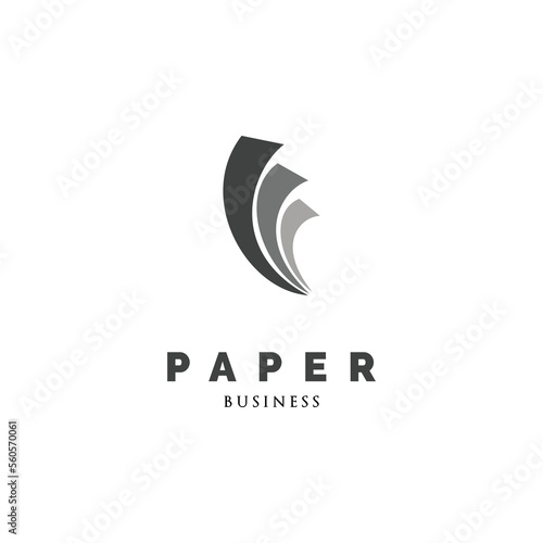 Paper Icon Logo Design Template