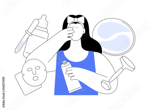 Skincare abstract concept vector illustration.
