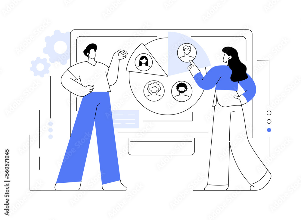 Target audience abstract concept vector illustration.