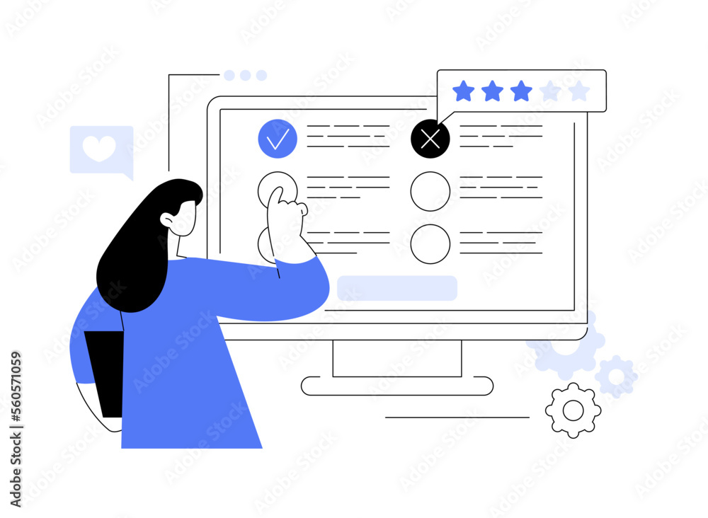 Online survey abstract concept vector illustration. Online survey abstract concept vector illustration.