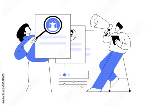 Hiring employee abstract concept vector illustration.