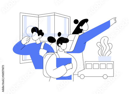Field trip abstract concept vector illustration.