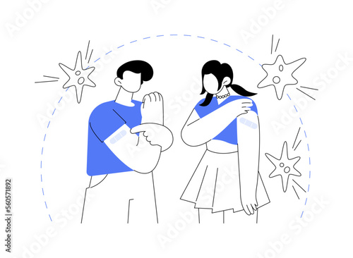 Vaccination of preteens and teens abstract concept vector illustration.