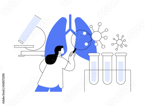 Lower respiratory infections abstract concept vector illustration.