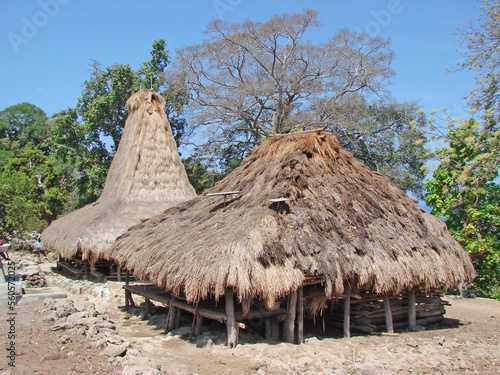 Sumba Island Indonesia. Exotic island with huts. Indian Ocean. © Ольга Кожина