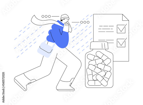 Seasonal Flu abstract concept vector illustration.