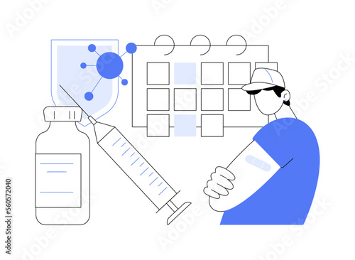 Vaccination program abstract concept vector illustration.
