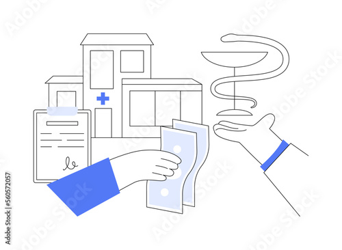 Private healthcare abstract concept vector illustration.