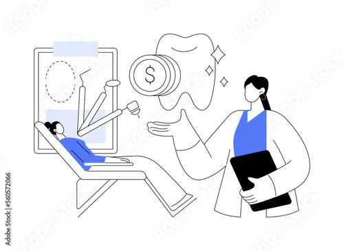 Private dentistry abstract concept vector illustration.