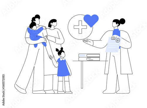 Family doctor abstract concept vector illustration. © Visual Generation