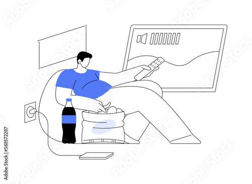 Passive lifestyle abstract concept vector illustration.