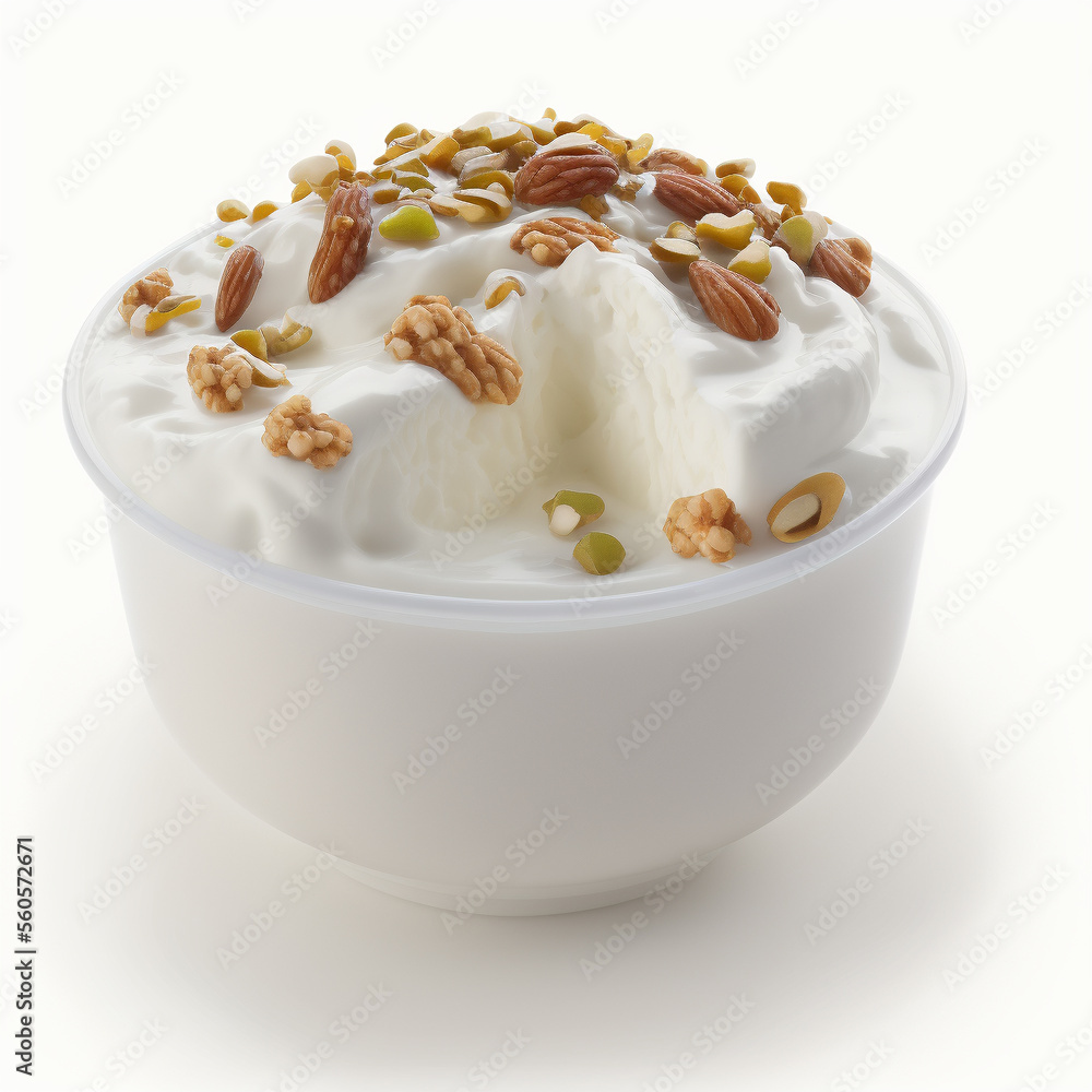 Greek Yogurt with Maple Syrup and Nuts Greek Yogurt with Maple Syrup and Nuts