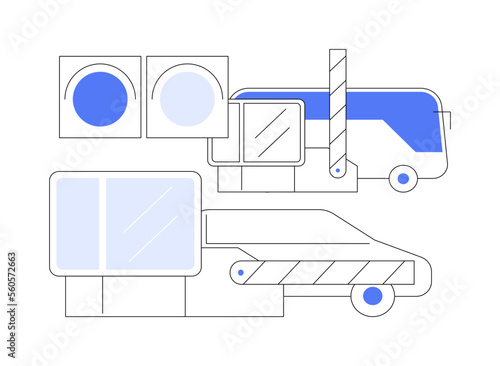 Toll road abstract concept vector illustration.
