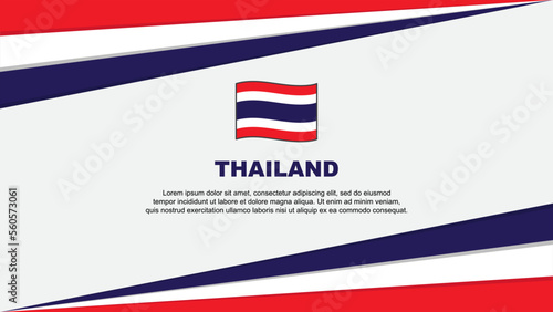 Thailand Flag Abstract Background Design Template. Thailand Independence Day Banner Cartoon Vector Illustration. Thailand Design