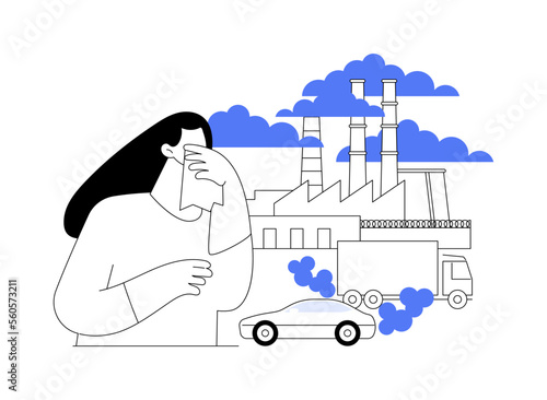Air pollution abstract concept vector illustration.