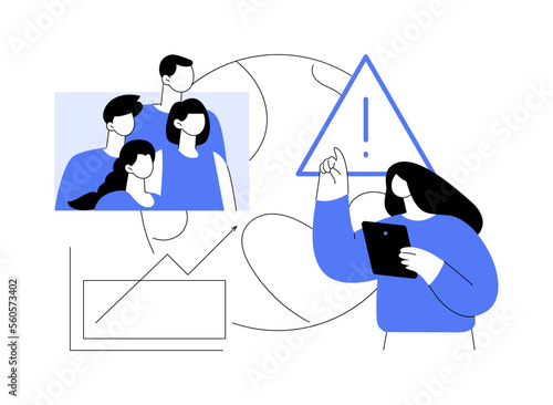 Population growth abstract concept vector illustration.
