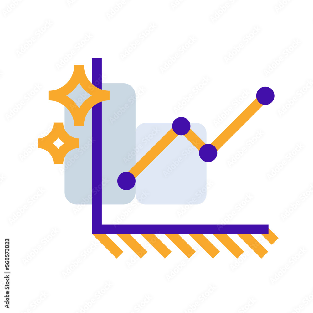 Growth graph business icon collection with purple orange outline style. symbol, set, web, line, technology, internet, design. Vector Illustration Growth graph business icon collection with purple orange outline style. symbol, set, web, line, technology, internet, design. Vector Illustration