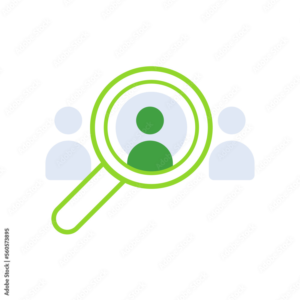 Recruitment business icon with green outline style. symbol, set, web, line, technology, internet, design. Vector Illustration Recruitment business icon with green outline style. symbol, set, web, line, technology, internet, design. Vector Illustration
