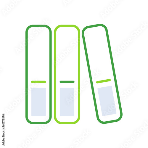 Folder business icon with green outline style. symbol, set, web, line, technology, internet, design. Vector Illustration