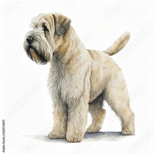 “Generative AI” Soft Coated Wheaten Terrier digital illustration.