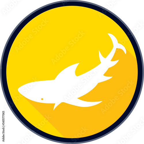 Silhouette Shark-Attack , vector illustration