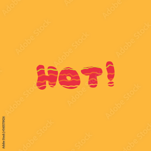 red hot text covered in sauce and mayonnaise in isolated background