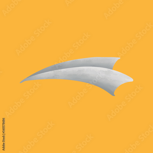illustration of an origami paper airplane on a yellow background,cartoon,paper plane