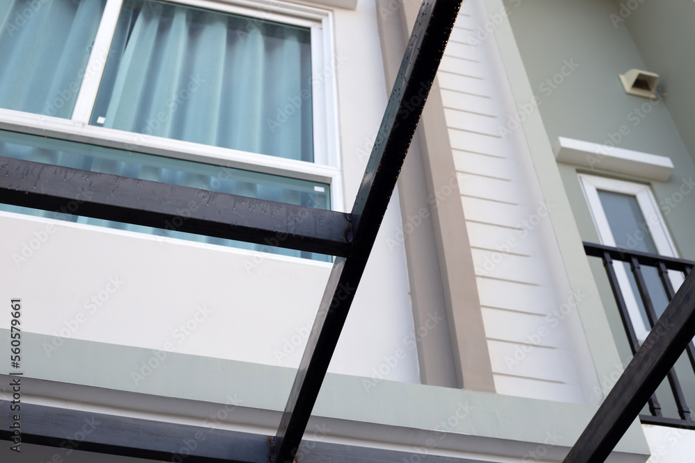 Steel roof structure. Build a room addition Steel roof structure. Build a room addition