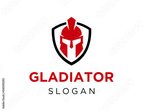Obraz na płótnie Logo design about Gladiator on white background