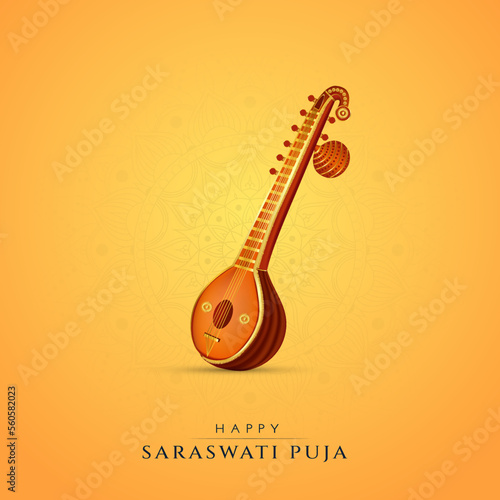 Happy Saraswati Puja Social Media Post