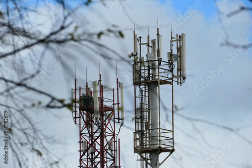 Mobile communication tower, 4G cellular tower