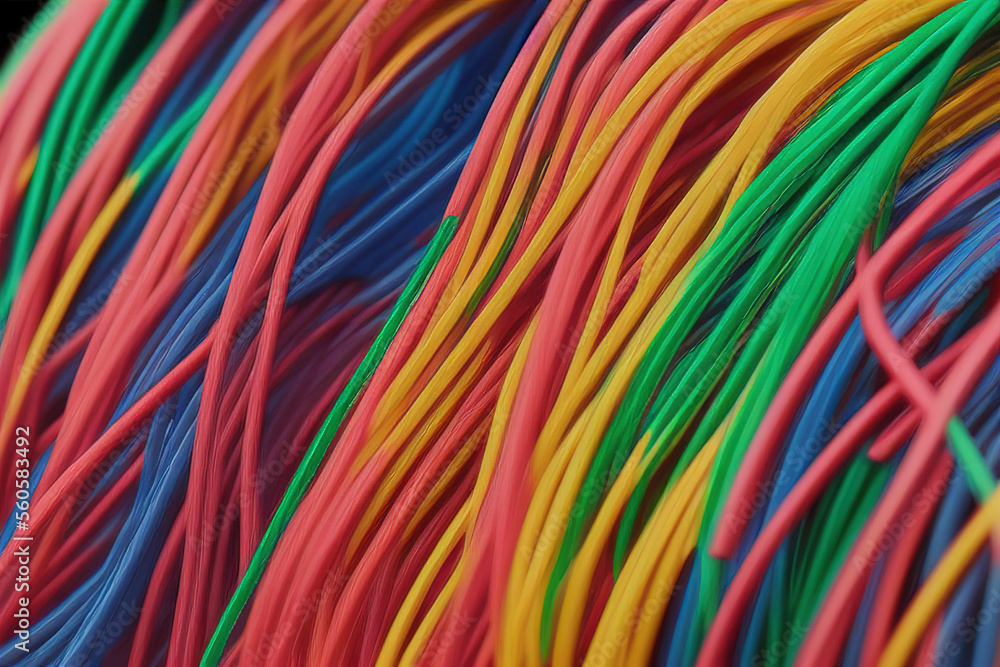 Electric Wiring Multicolored Installation Cable. IA technology