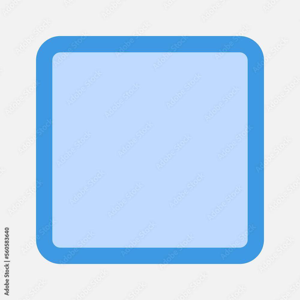 Stop icon in blue style about multimedia, use for website mobile app presentation Stop icon in blue style about multimedia, use for website mobile app presentation