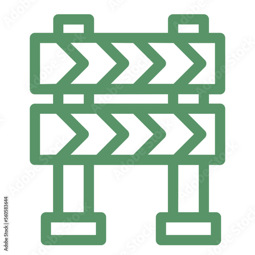 Barricade Barrier Construction Icon