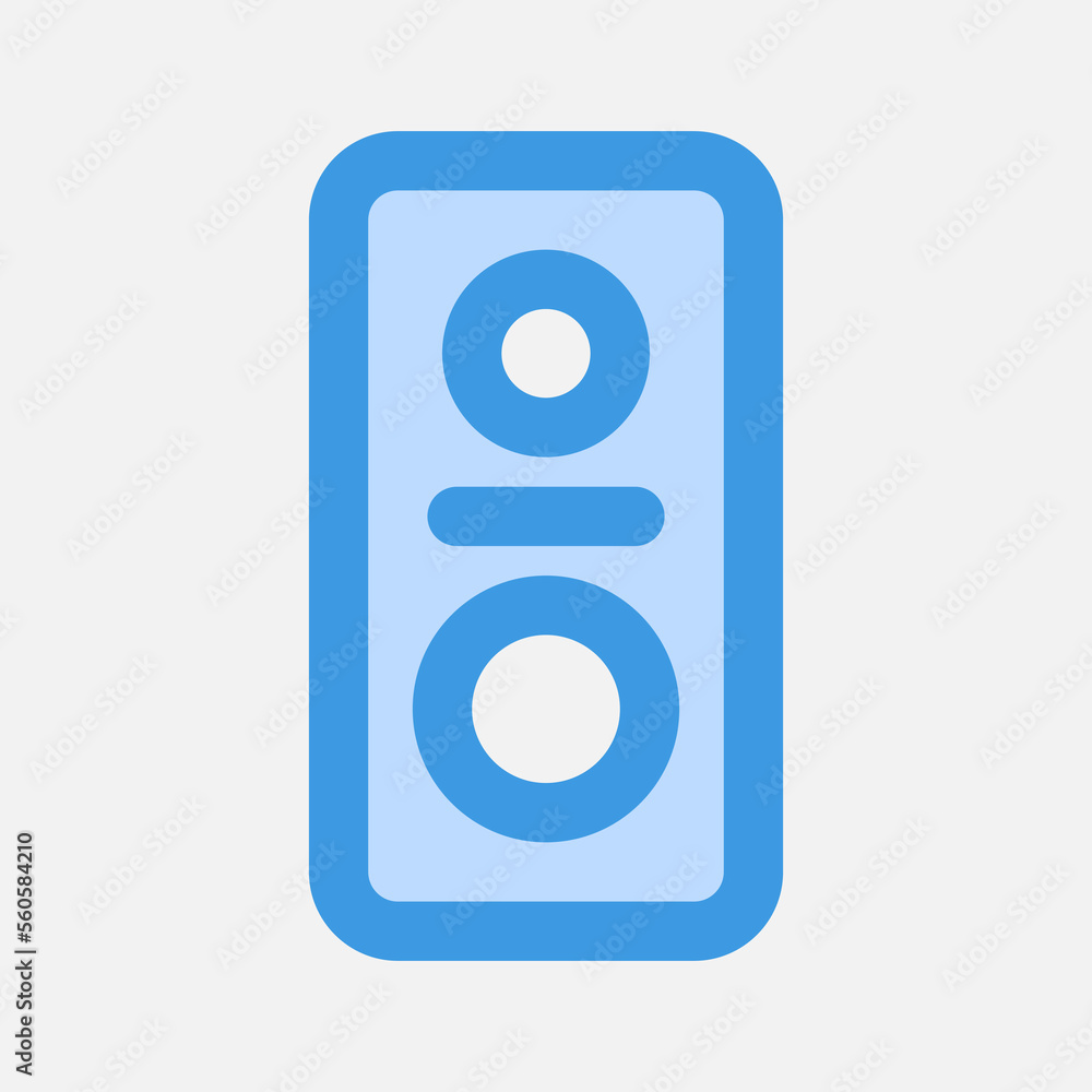Sound icon in blue style about multimedia, use for website mobile app presentation Sound icon in blue style about multimedia, use for website mobile app presentation