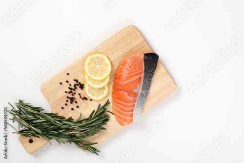 fresh salmon with lemon and herbs