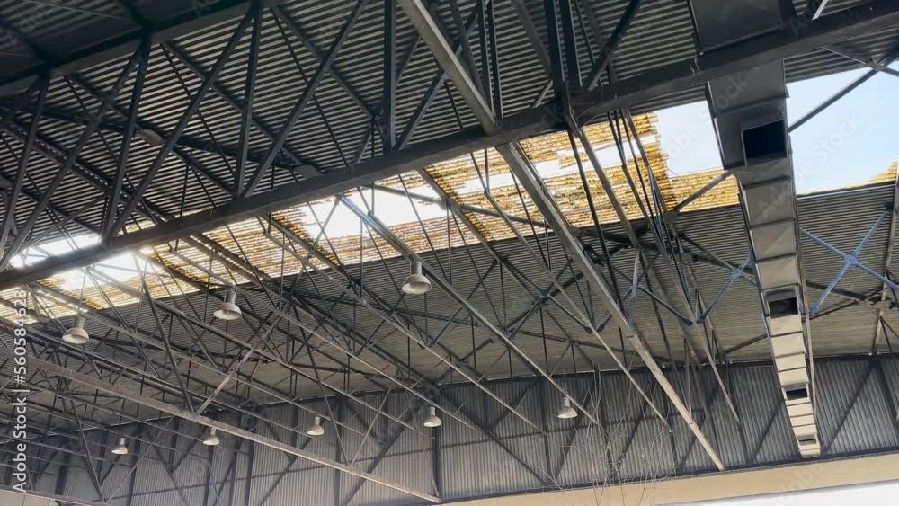 Abandoned Factory Steel Structure Roof Abandoned Factory Steel Structure Roof