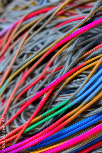 Electric Wiring Multicolored Installation Cable. IA technology