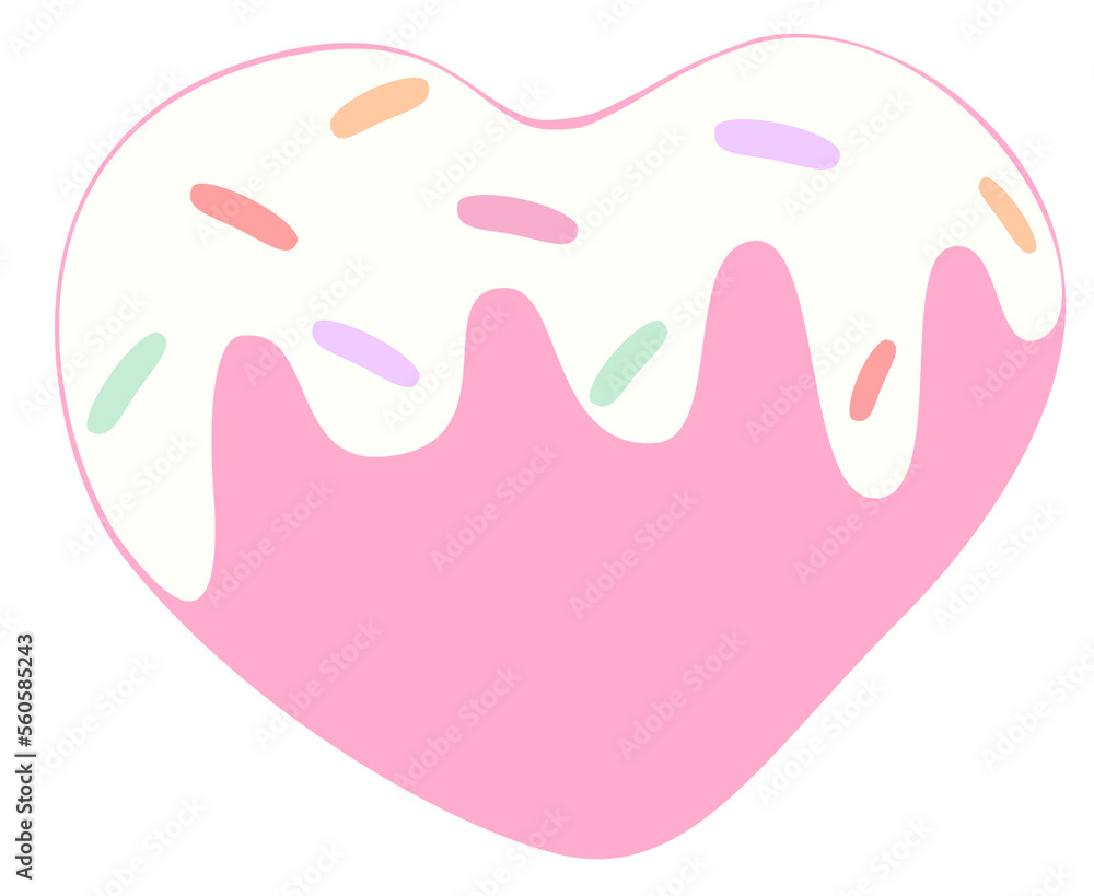 Sweet heart candy vector for card design