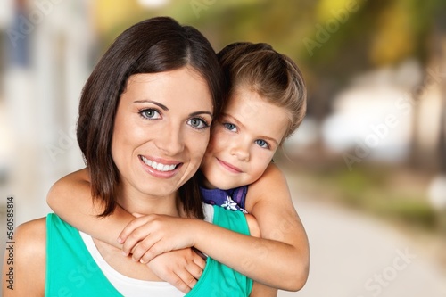 Family concept, young mother with happy child