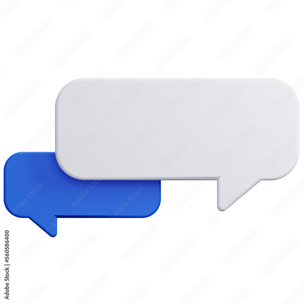 Discussion bubble chat 3D illustration Discussion bubble chat 3D illustration