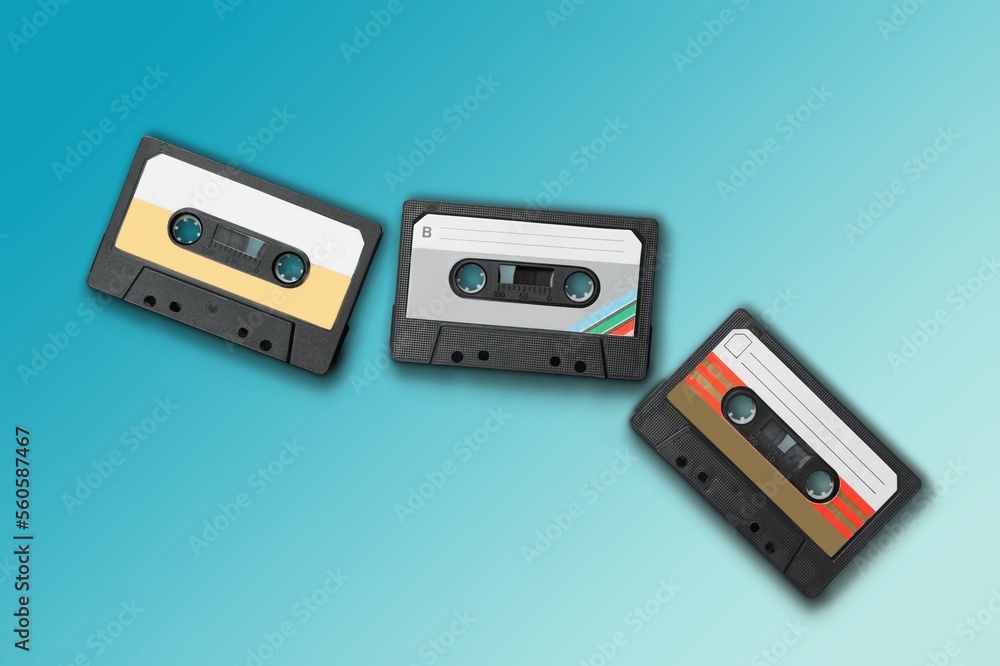 Obraz premium Old retro Audio cassette on the desk