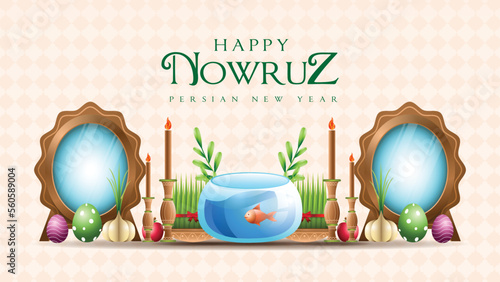 persian new year happy nowruz day banner